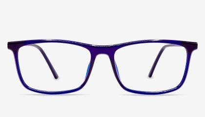 Black Blue Full Rim Rectangle