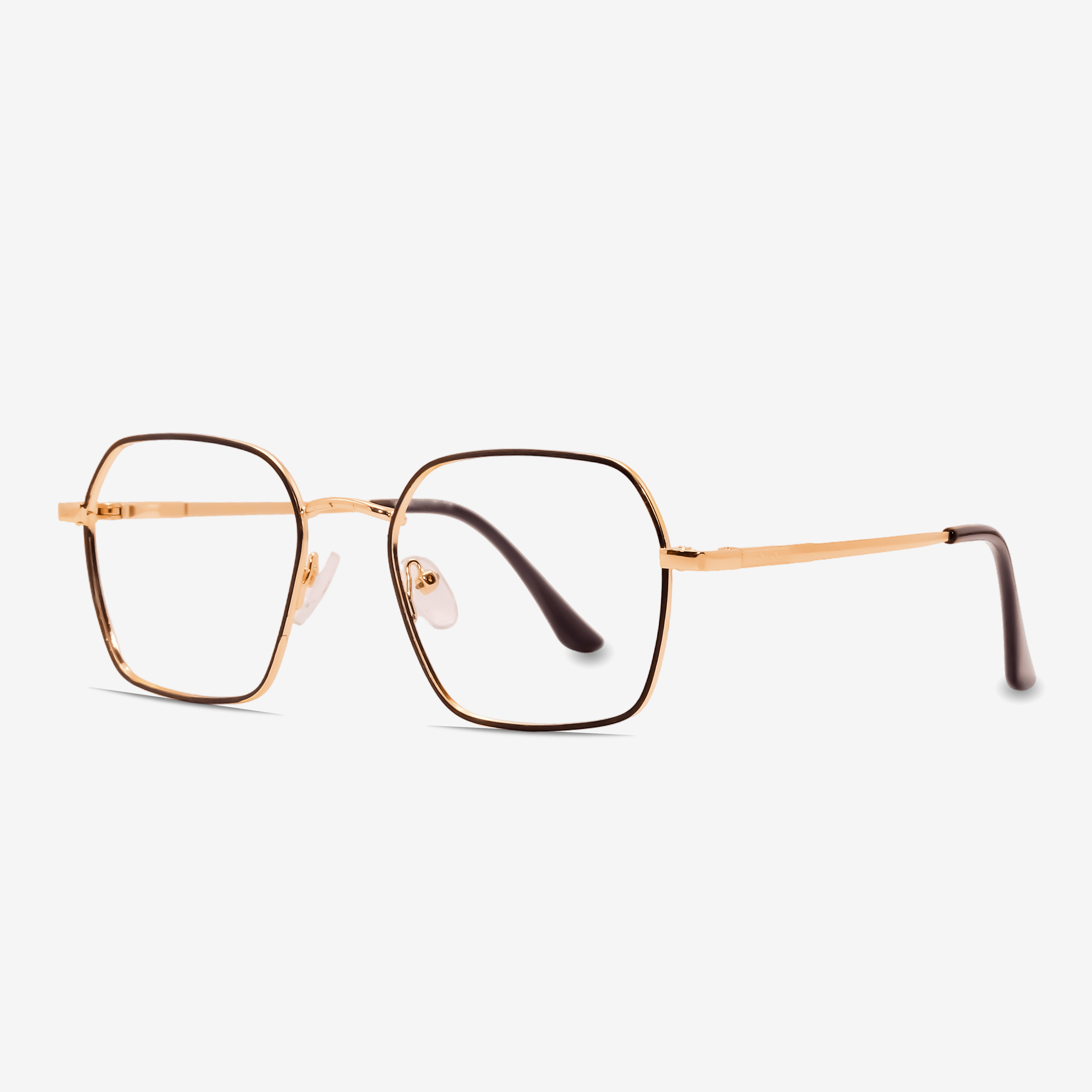 Gold Full Rim Geometric
