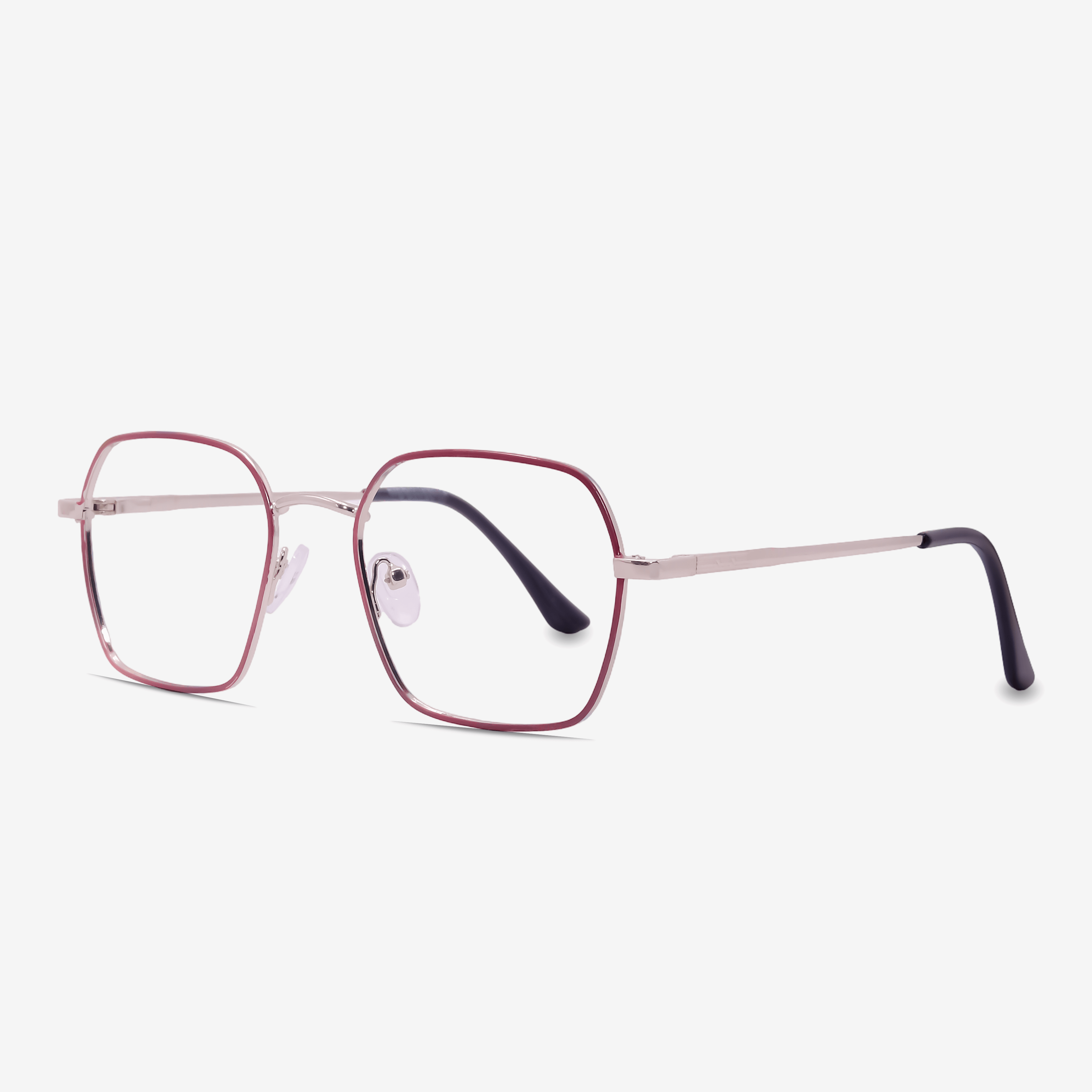 Silver Full Rim Geometric