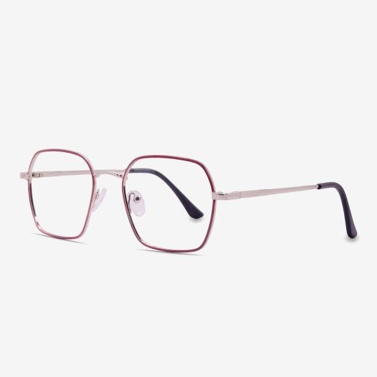 Silver Full Rim Geometric