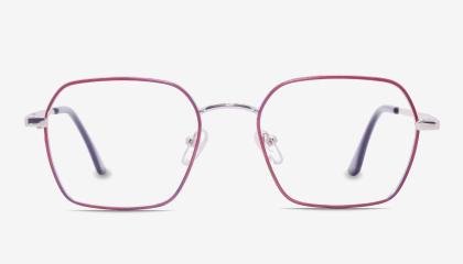 Silver Full Rim Geometric