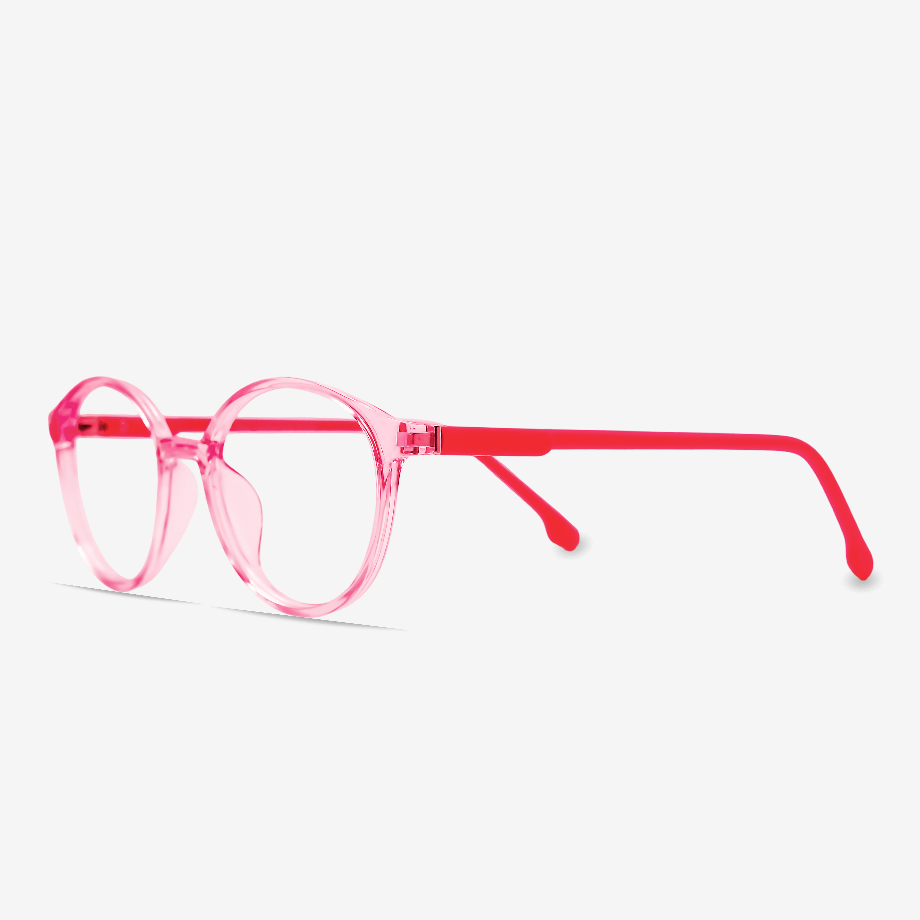 Crystal pink Full Rim Round